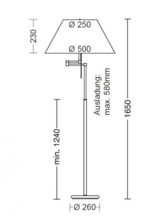 Image 1 of Lampadaire Holtkotter Design (2-light) Laiton