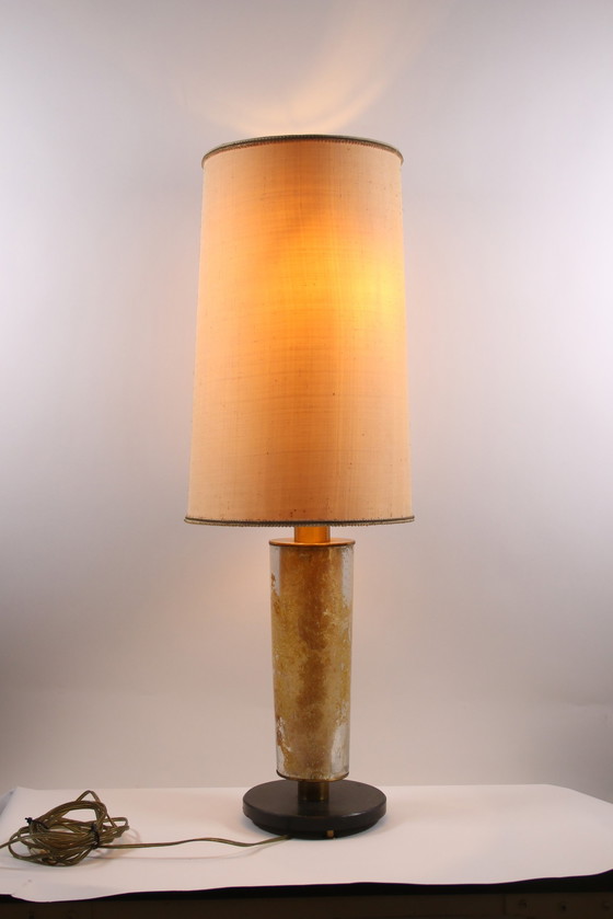 Image 1 of Cool Brutalist Table Lamp with shade, 1980