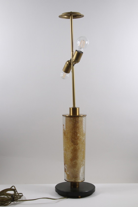 Image 1 of Lampe de table brutaliste avec abat-jour, 1980