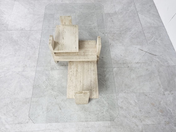 Image 1 of Travertine coffee table