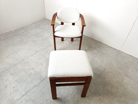 Image 1 of Fauteuil et pouf vintage