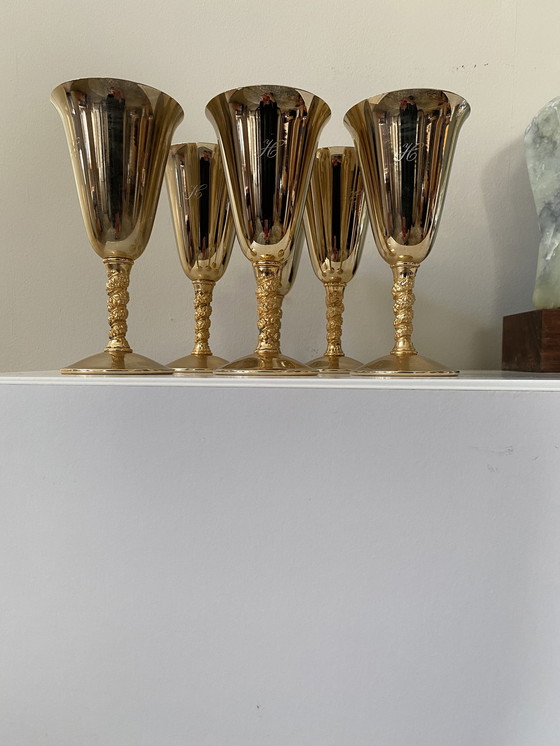 Image 1 of Set di bicchieri da vino brutalisti d'epoca