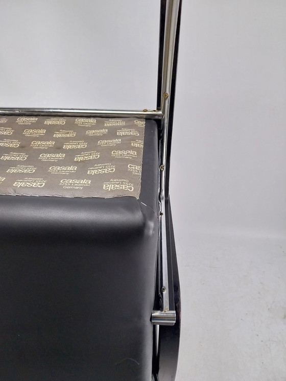 Image 1 of Set of 4 casala black leather diner chairs. By Jan Armgardt 1980s 