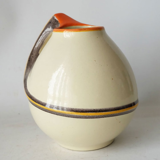 Image 1 of Kennemer Pottery Velsen - Art Deco, decorated earthenware jug