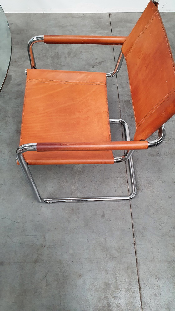 Image 1 of 4x cognac tuigleer Mart Stam Linea Veam vintage 70s 