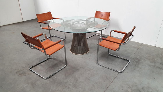 Image 1 of 4x cognac tuigleer Mart Stam Linea Veam vintage 70s 