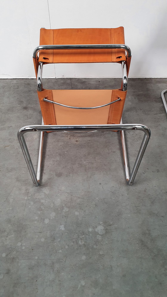 Image 1 of 4x cognac tuigleer Mart Stam Linea Veam vintage 70s 