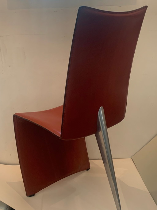 2x Aleph Ed Archer dining chairs by Philippe Starck