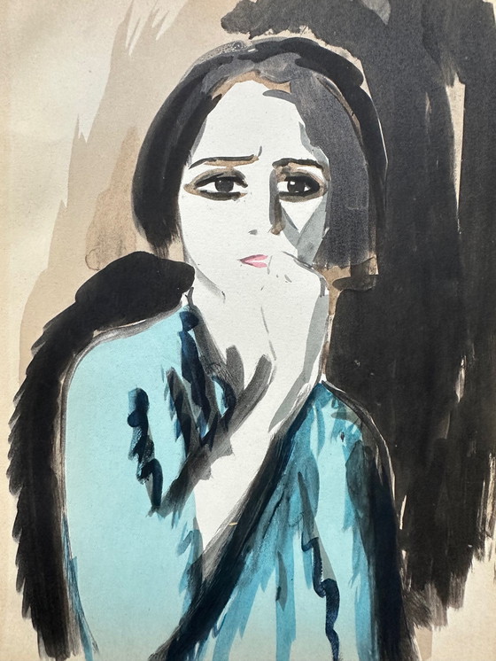 Image 1 of Kees van Dongen 1925 pochoir "Colere"