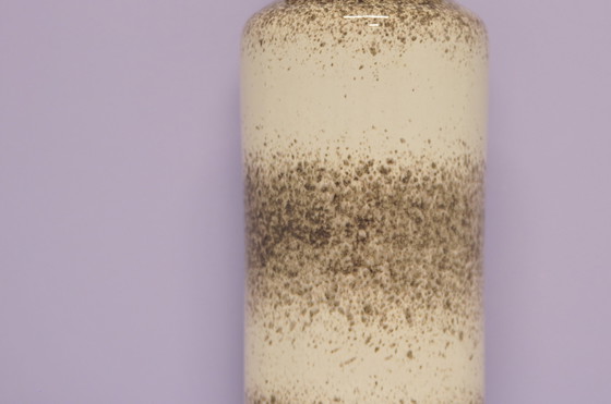 Image 1 of brown & white speckled West Germany vase