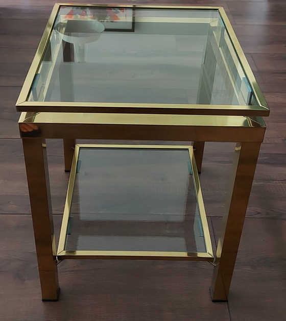 Image 1 of Mid-Century coffee table by Guy Lefevre for Maison Jansen for sale.