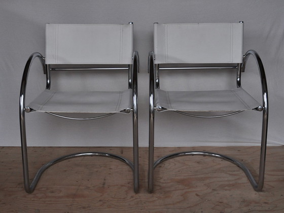 Image 1 of 2x designer tubular frame chair