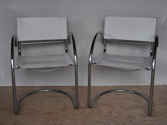 Image 1 of 2x designer tubular frame chair