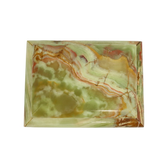 Image 1 of Italian Jewelry Box Green Onyx Marble