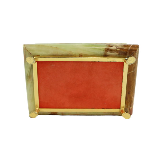 Image 1 of Italian Jewelry Box Green Onyx Marble