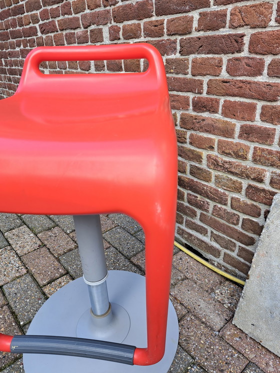 Image 1 of 4x Segis noon Italian design bar stools red