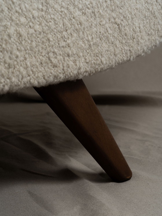 Image 1 of Danish teak Daybed in wool fabric