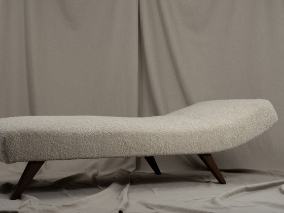 Image 1 of Danish teak Daybed in wool fabric