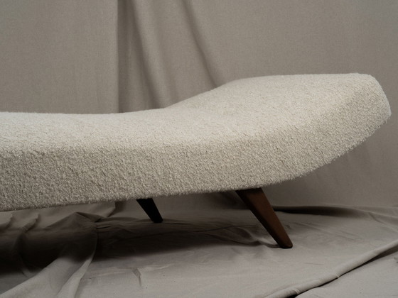 Image 1 of Danish teak Daybed in wool fabric