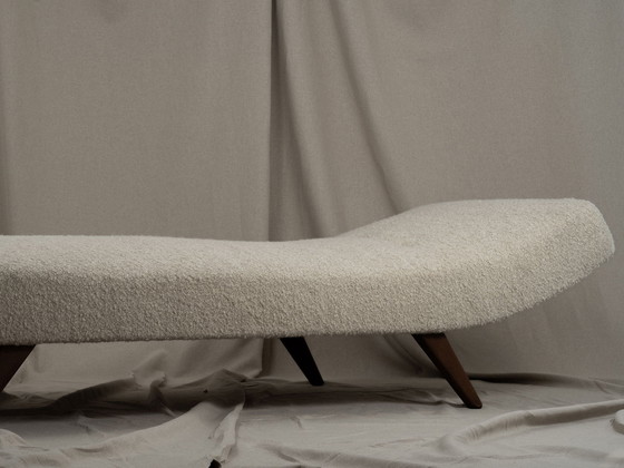 Image 1 of Danish teak Daybed in wool fabric