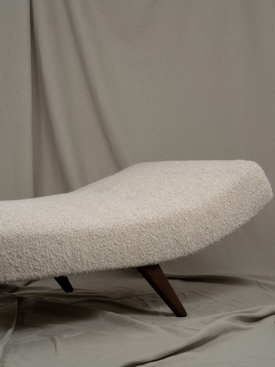 Image 1 of Danish teak Daybed in wool fabric