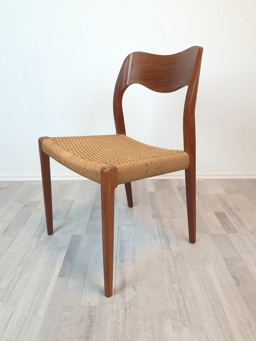 Møller 71 Chaise Teck Design danois Möller Vintage