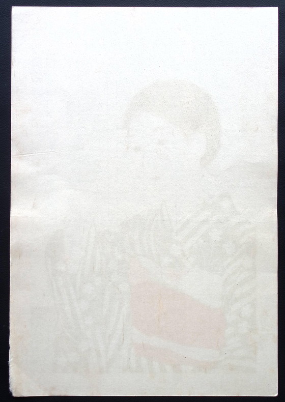 Image 1 of Lithographie de Ito Shinsui "Cent beautés en kimono léger teinté Takasago".