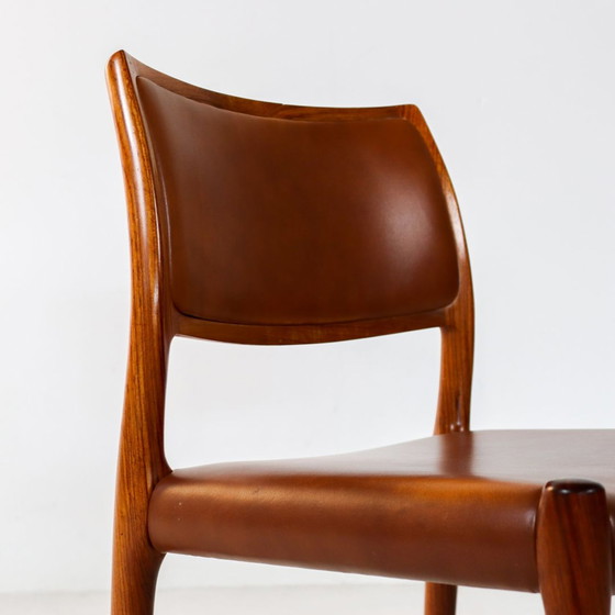 Image 1 of Niels Möller Model 80 rosewood chairs 1960s