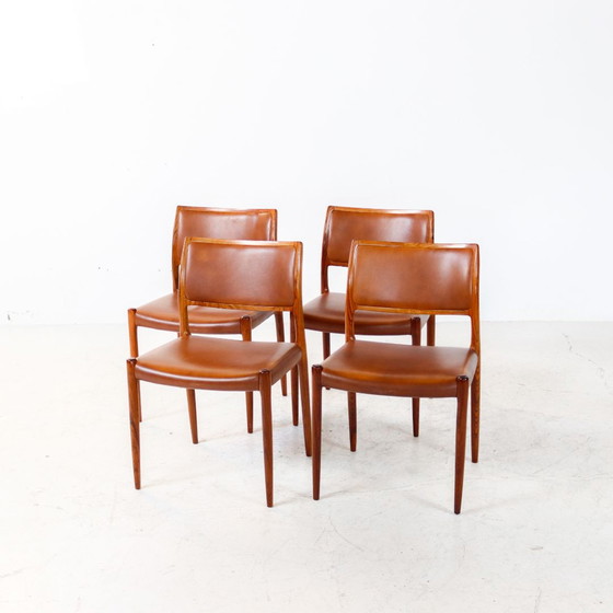 Image 1 of Niels Möller Model 80 rosewood chairs 1960s