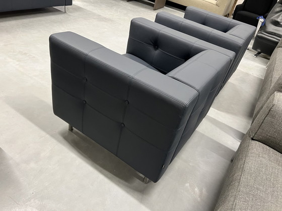 Image 1 of 2 Gelderland 6111 Armchairs Blue leather 