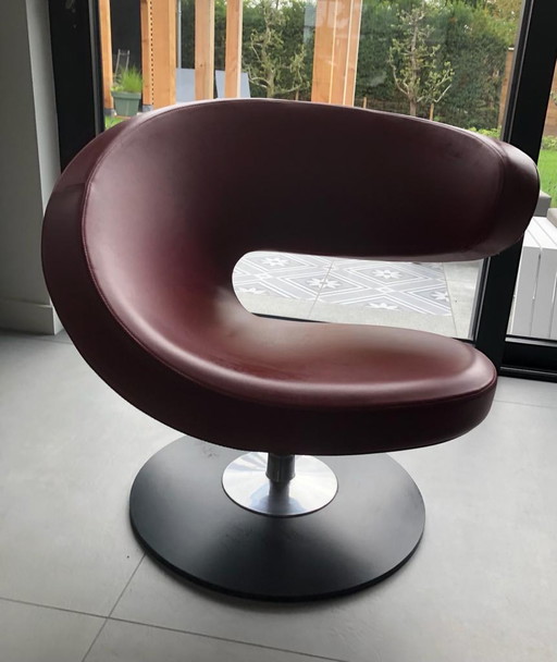 Sedia girevole Varier Peel in pelle