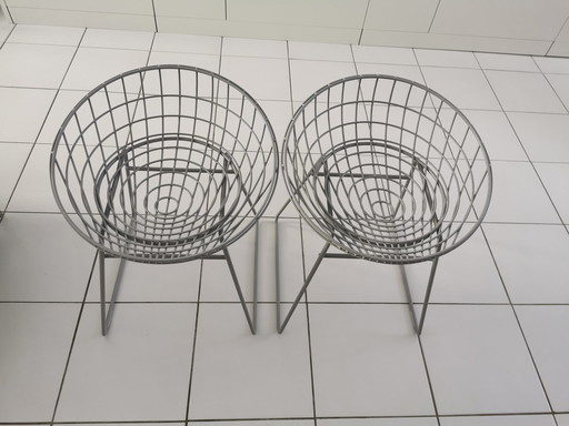 2x Cees Braakman for Pastoe KM05 tabouret métallique