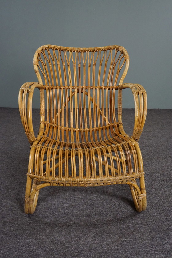 Image 1 of Rattan Dutch Design Style Belse 8 armchair, 1950