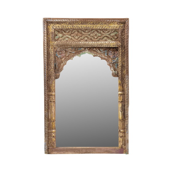 Image 1 of Indian mirror with carvings