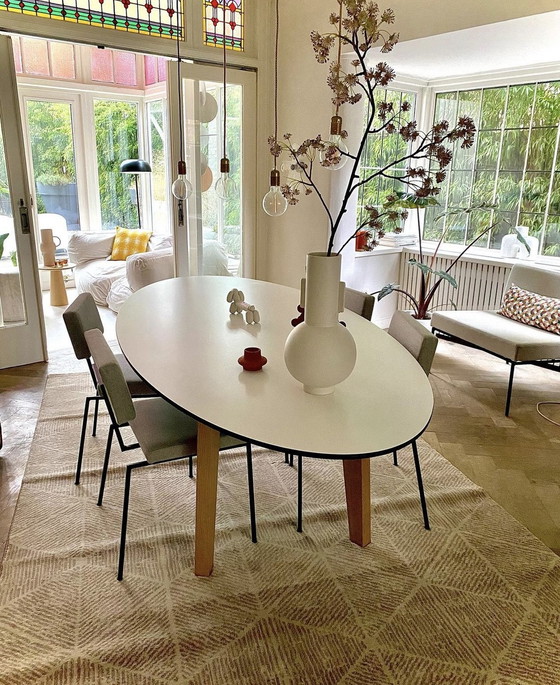 Image 1 of Oval dining room table with Fenix (HPL) top