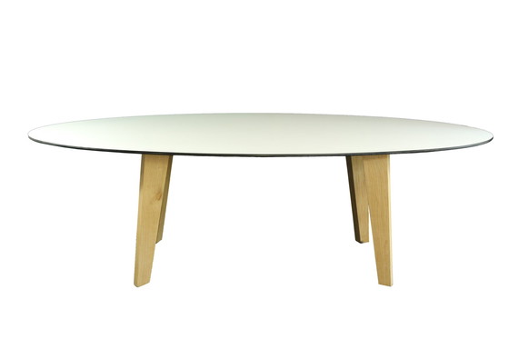 Image 1 of Oval dining room table with Fenix (HPL) top