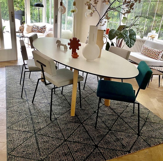 Image 1 of Oval dining room table with Fenix (HPL) top