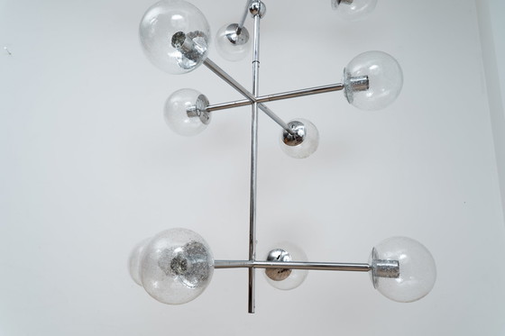 Image 1 of Large chrome pendant light by Kinkeldey