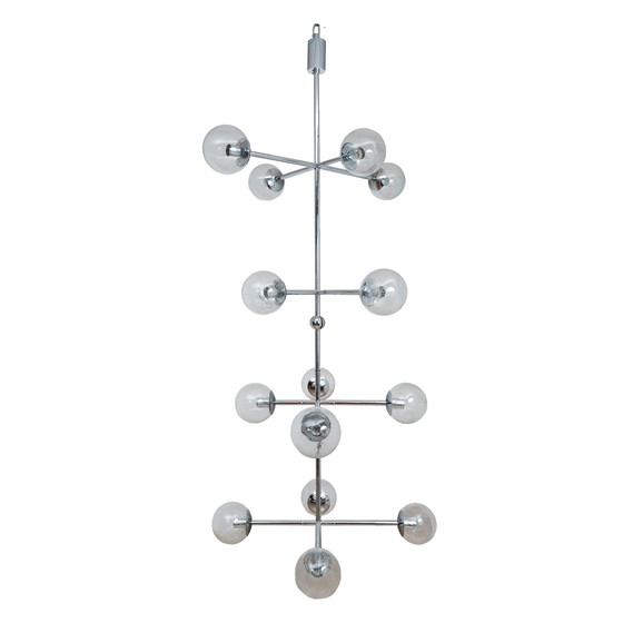 Image 1 of Large chrome pendant light by Kinkeldey