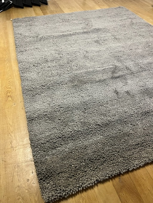 Deep pile gray carpet