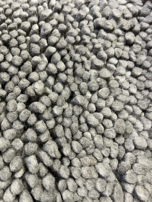 Deep pile gray carpet