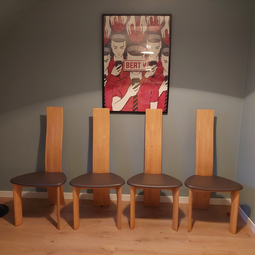 4x Van den Berghe Sculptural chairs