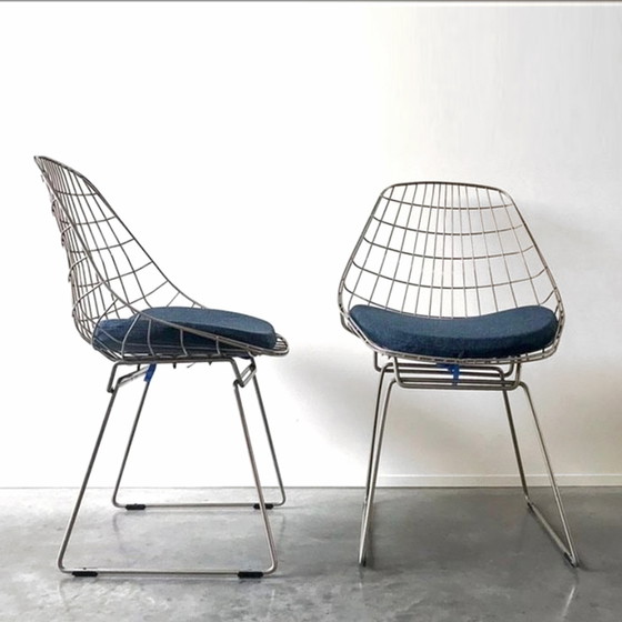 Image 1 of 2x Pastoe Sm05 Wire Chair By Cees Braakman