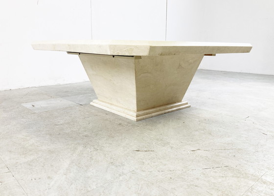 Image 1 of Tavolino da caffè vintage in travertino nascosto, anni '70