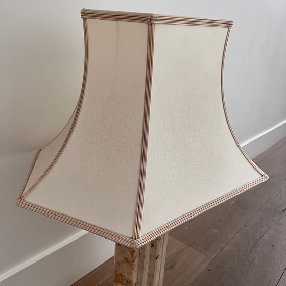 Image 1 of Travertine floor lamp, marble