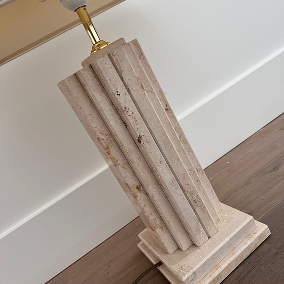 Image 1 of Travertine floor lamp, marble