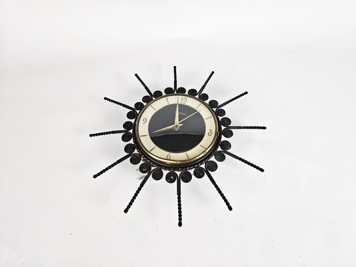 MCM Hilbink - Allemagne de l'Ouest - horloge murale - électrique - horloge solaire - années 1960