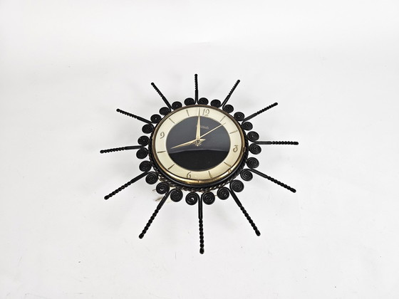 Image 1 of MCM Hilbink - West Germany - wall clock - electric - solar clock - 1960's