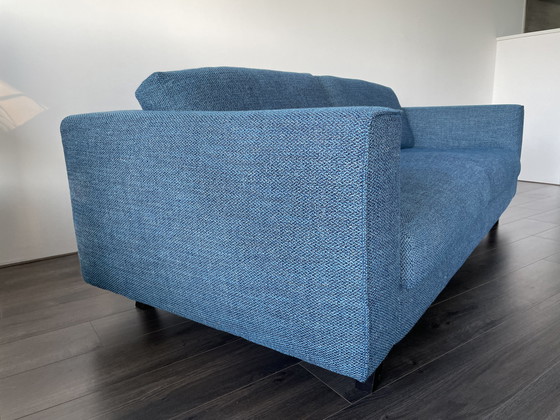 Image 1 of 3 seater blue sofa from Seven Days