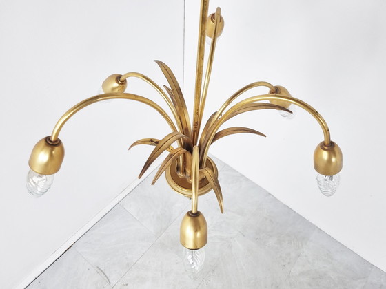 Image 1 of Brass pineapple chandelier, 1970s